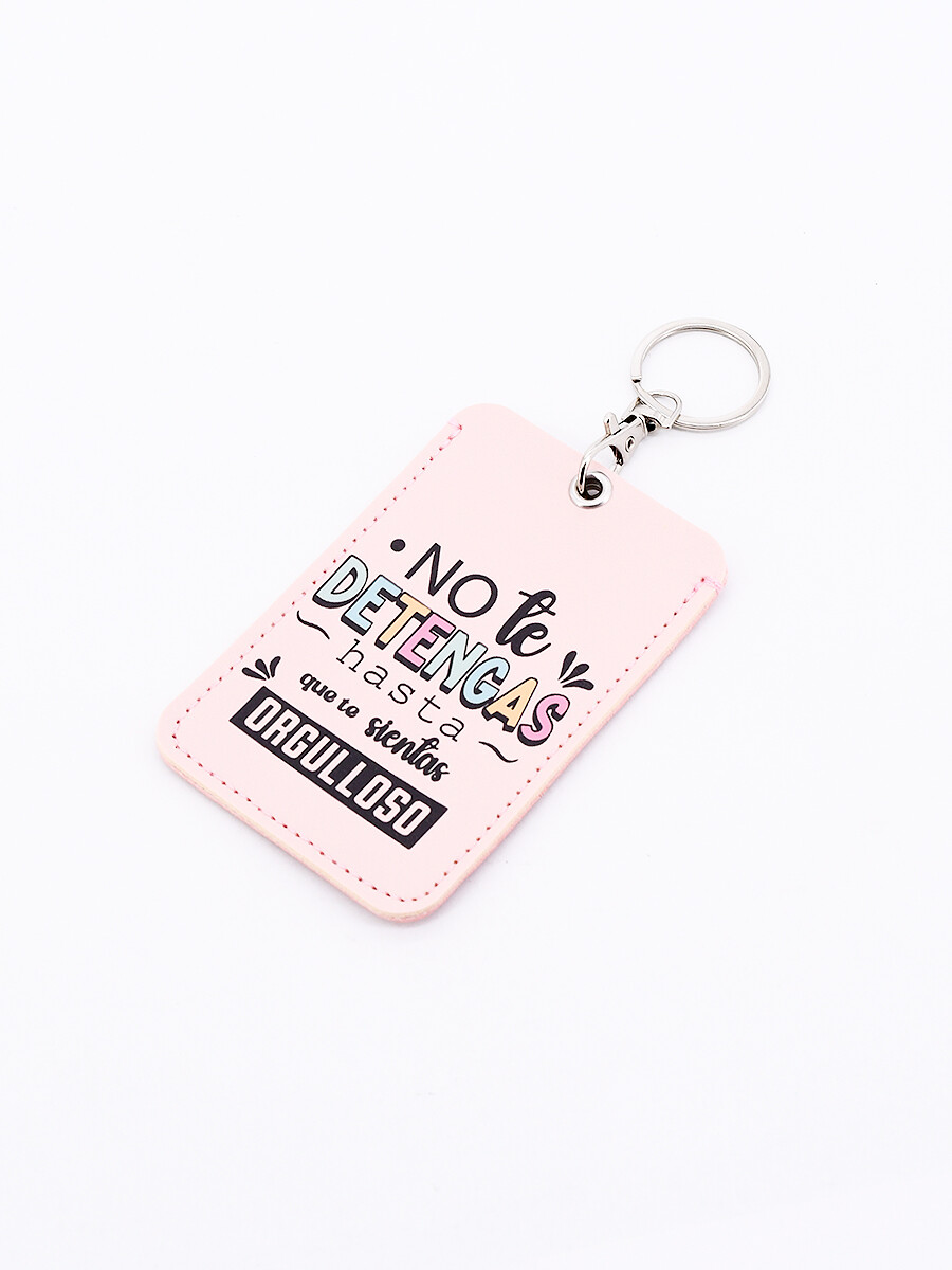 LLAVERO PORTA TARJETA UP - ROSADO 