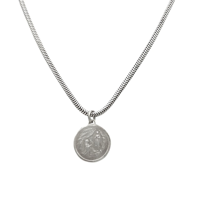 Dije Virgen de Lourdes-Plata 925-Sin Piedra-CP3063 sinpiedra