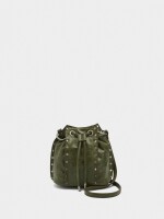 Bolso Bombonera Con Tachuelas verde