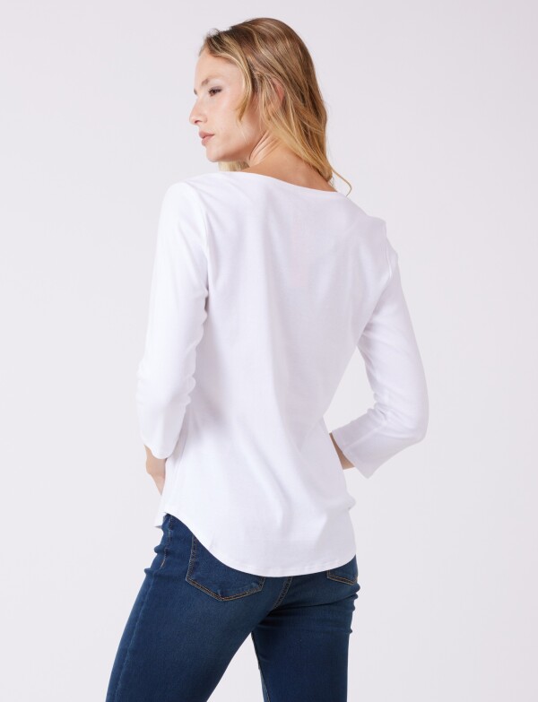 Remera Algodon Basica BLANCO