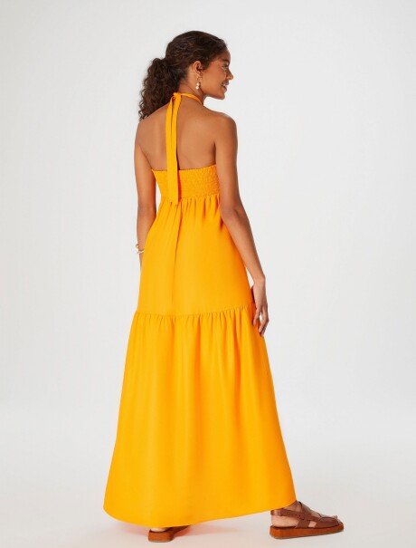 VESTIDO LARGO FEMENINO NARANJA