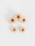 Broches Sets Hawaianas Set De Broches Flor Hawaiana - Naranja Durazno