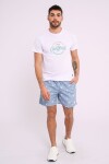 Short de baño estampado Celeste