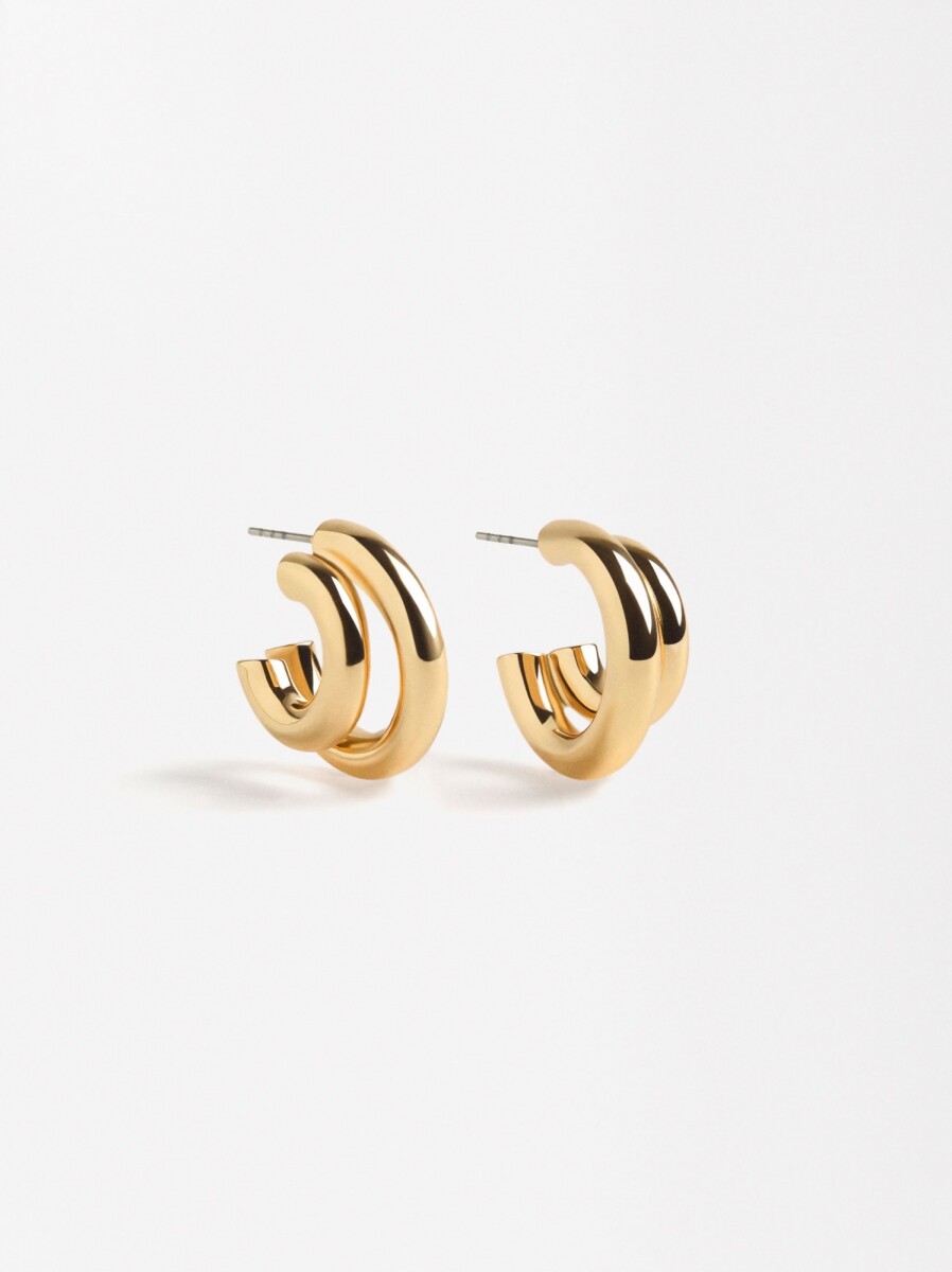 Aros Efecto Doble - dorado 