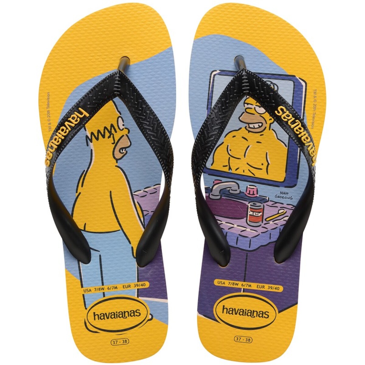 Ojotas Havaianas Simpsons - Amarillo 