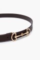 Cinturón doble hebilla chocolate