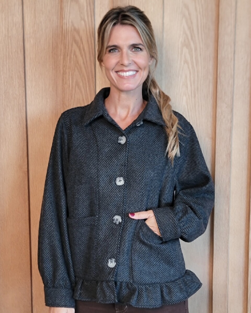 Sobrecamisa Rufina - Paño espigado oscuro 