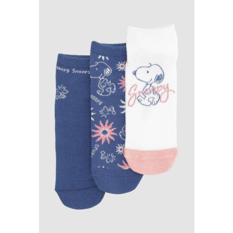 Pack x3 medias cortas infantiles snoopy sunflower Diseño 1