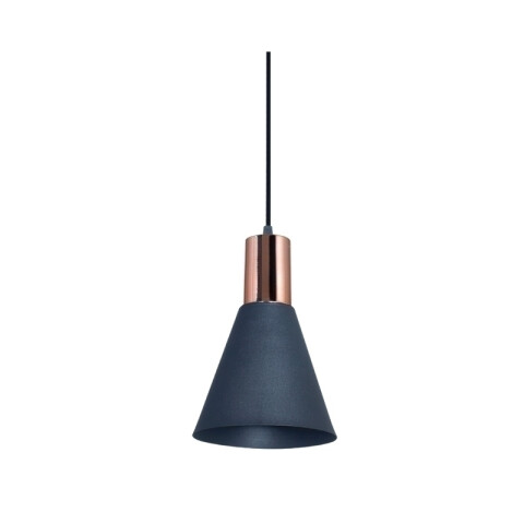 Lámpara colgante cónico negro/cobre 1XE27 Ø16cm JU0344