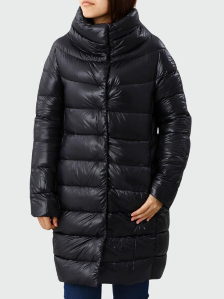 Herno-Campera de nylon rellena de plumas, Dora Negro