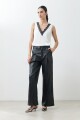 Pantalón eco cuero negro