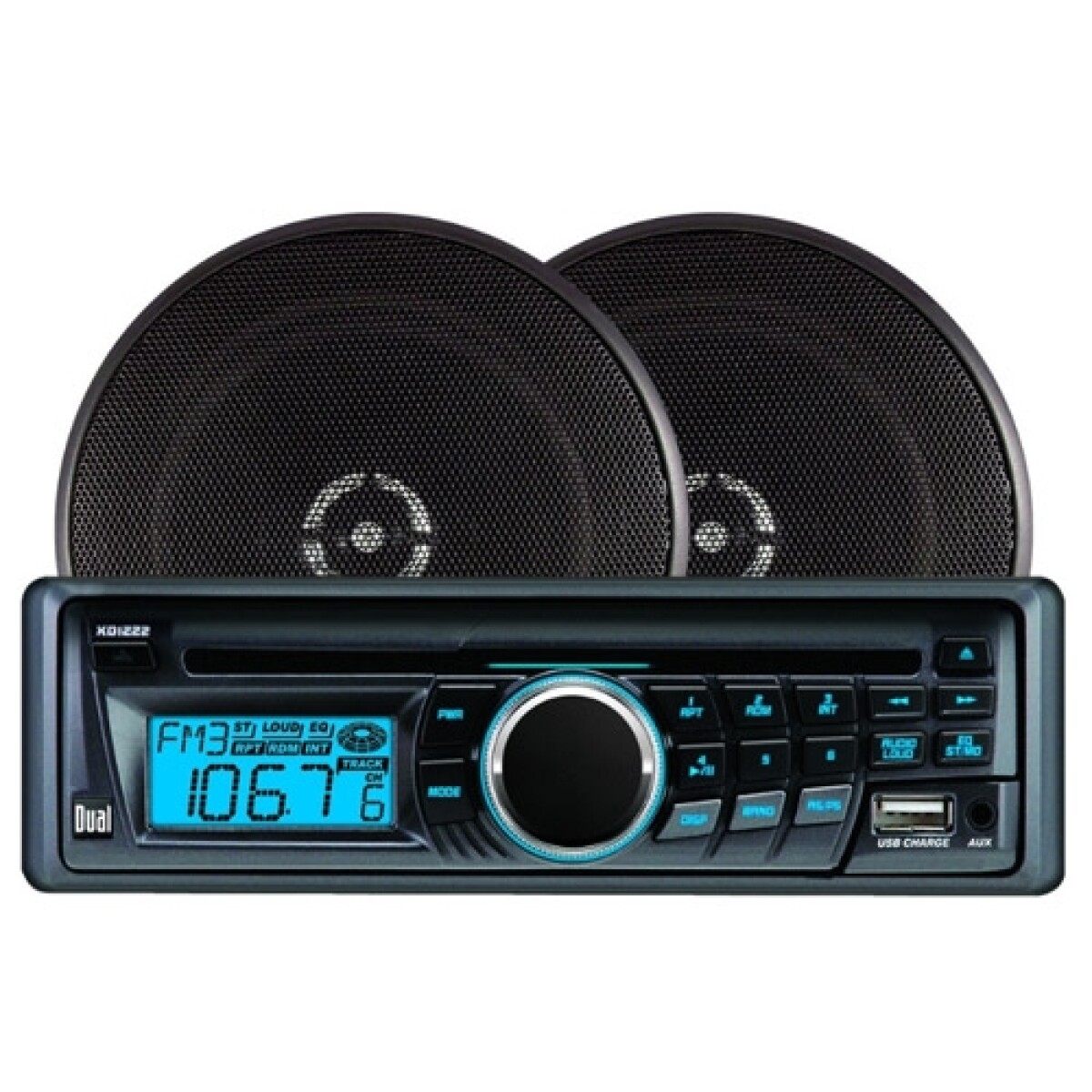 RADIO - COMBO RADIO CD-PARLANTES 6.5&#39; 2VIAS DUAL ELECTRONICS 