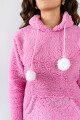 PIJAMA COMBINADO EN SHERPA ROSADO