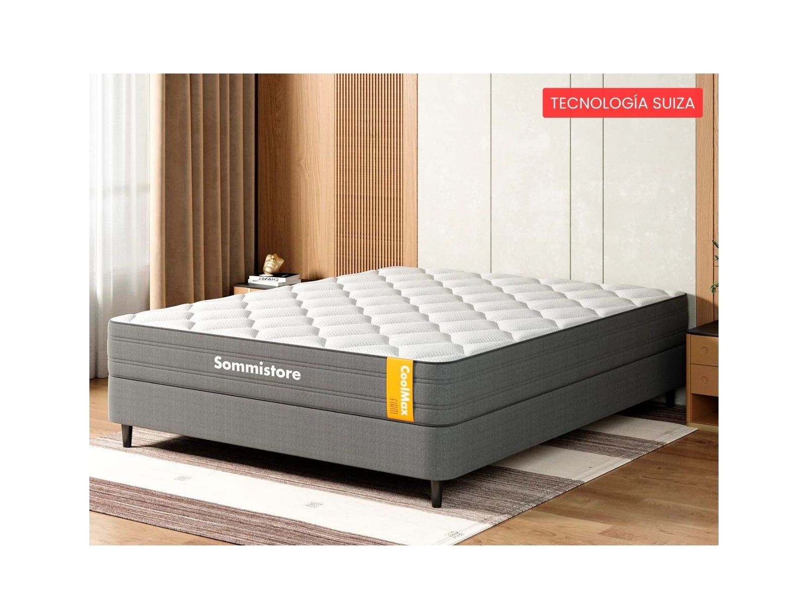 Colchón + Sommier 1 Plaza CoolMax® Firm 