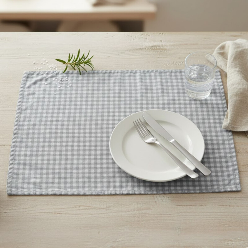 Individual algodón 35cm x45cm CUADRADO GRIS