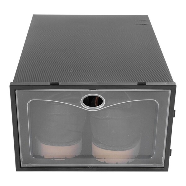 Cajas Estantes Organizador Rack Zapatos Zapatera Apilabl X48 Color Variante Negro