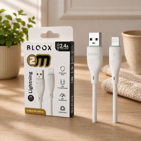 Cable de Datos Usb a Lightning Bloox 200cm Cable de Datos Usb a Lightning Bloox 200cm