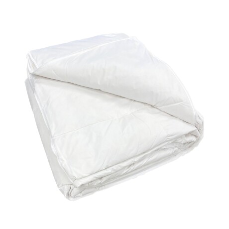 Acolchado de plumas Dohlel 2 plazas en microfibra Blanco