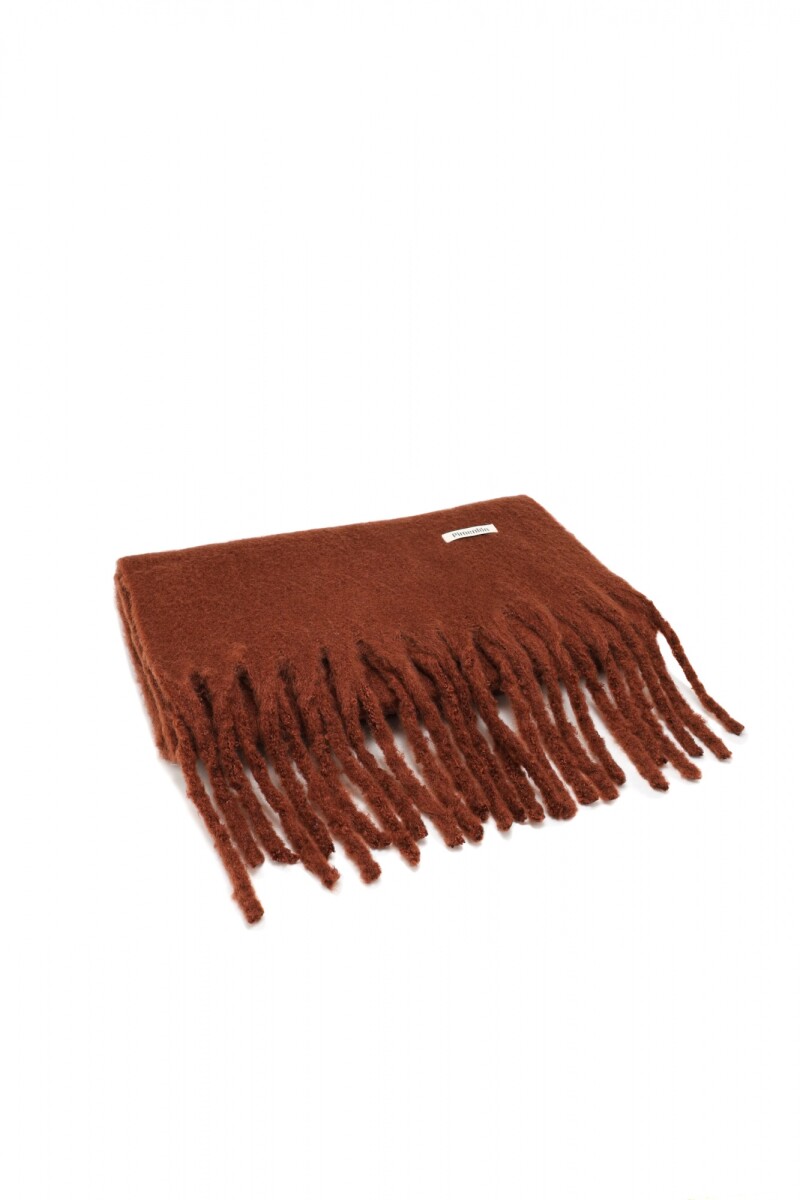 Bufanda Flecos Lisa - Marron 