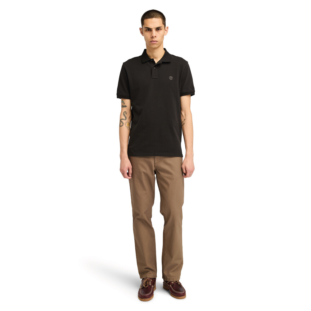 Polo Oyster River Manga Corta Regular Fit Hombre Black-Pavement