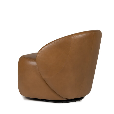 Butaca Zoey Giratoria - Cuero Natural 1016 (Nozes)