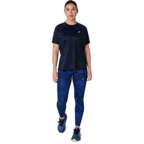 Polo Running Road Lite-Show Ss Top Mujer Performance Black/dark Cobalt