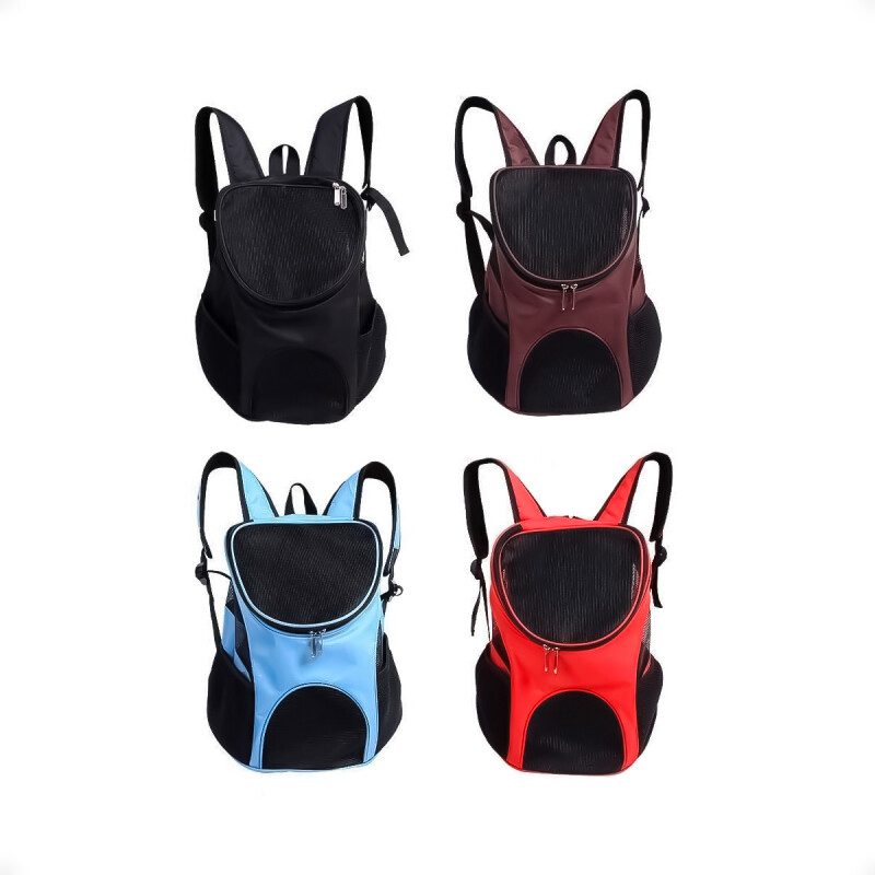 Mochila Bolsa Transportadora De Malla Mascotas Perros Gatos Talle S Negro