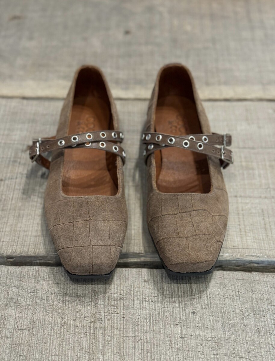Ballerina Madrid Croco Moka 