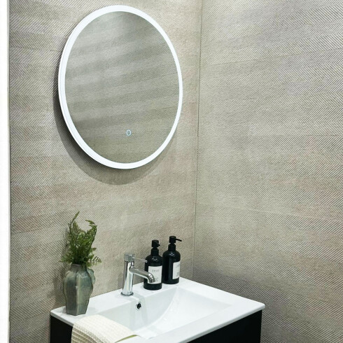 Espejo Redondo 60Cm Con Led Exterior Y Sist Touch Con Anti Corrosion 000