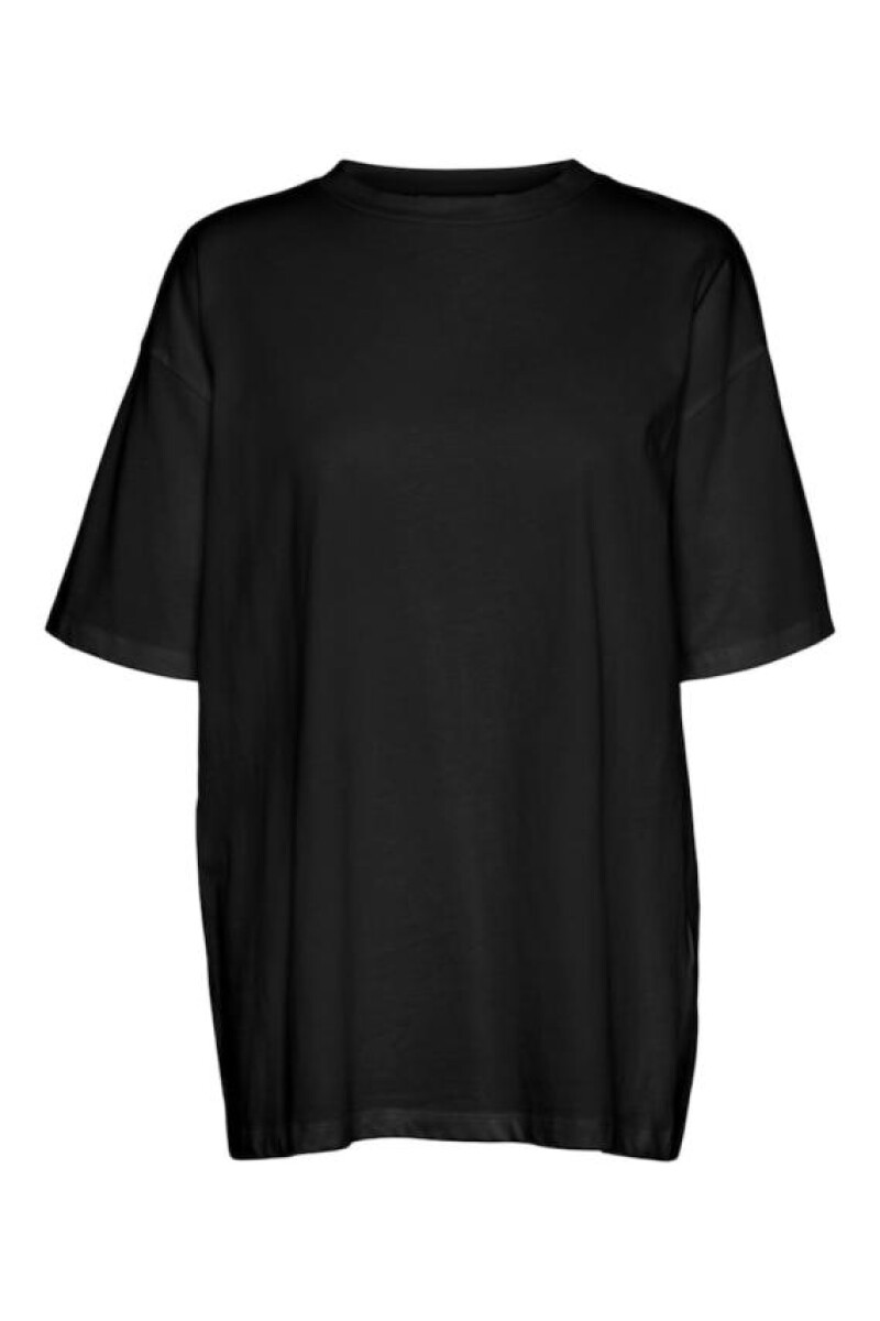 Camiseta Basica Pia LONG color solido - Black 