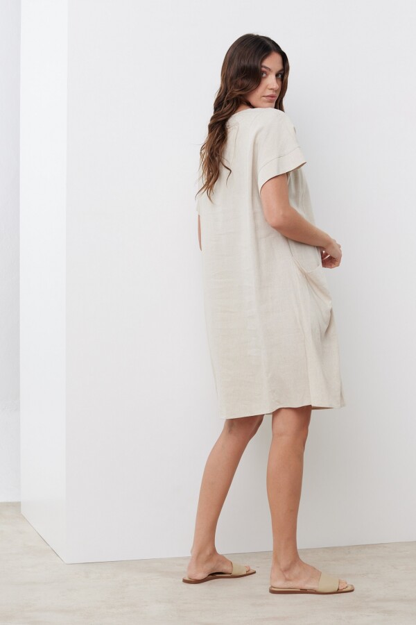 Vestido Lino BEIGE