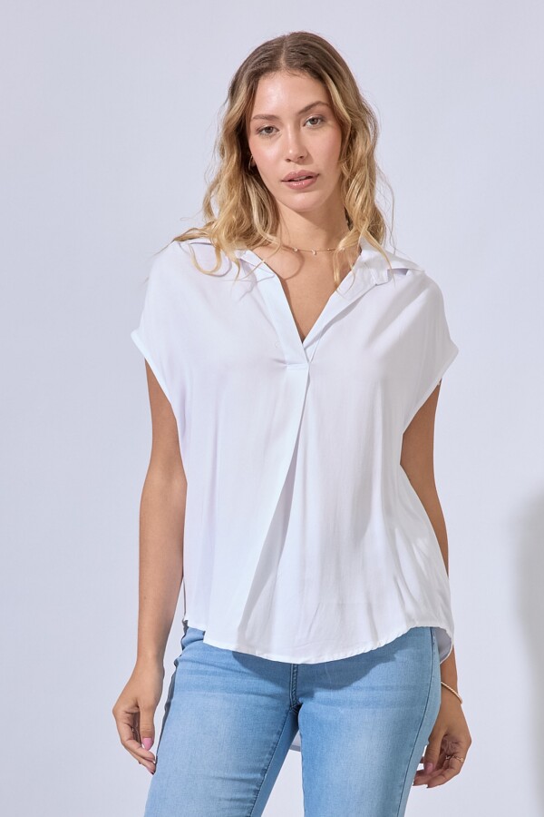 Blusa Escote V BLANCO