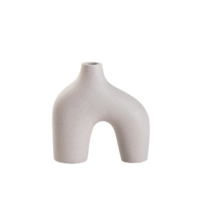 FLORERO CERAMICA 18x8x18CM ARCO BLANCO FLORERO CERAMICA 18x8x18CM ARCO BLANCO