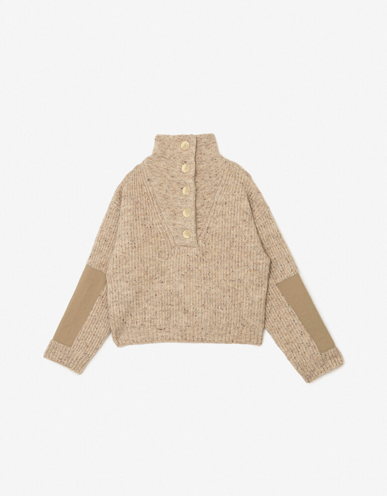 Knitwear Sweaters Sweater Tejido Con Botones - Marron Beige