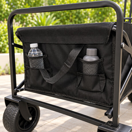 Carro de Playa plegable grande 88x57x99cm Negro