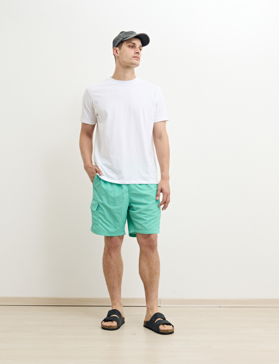 SHORT HARRINGTON LABEL - Verde Agua 