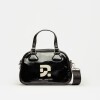 Mini bag Active Studio en efecto charol arrugado Negro
