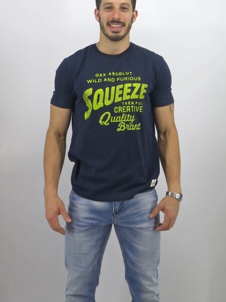 T-SHIRT OXX S007-9 SQUEEZE AZUL