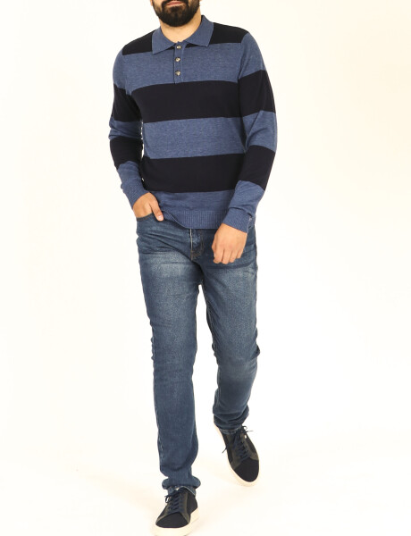 Sweater Harry Azul Piedra/azul Osc