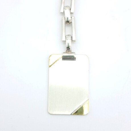 Llavero de plata 925 y double en oro 18 ktes. Llavero de plata 925 y double en oro 18 ktes.