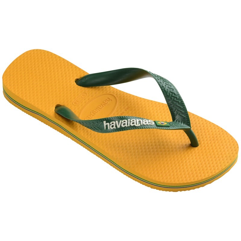 Ojotas Havaianas Brasil Logo Amarillo