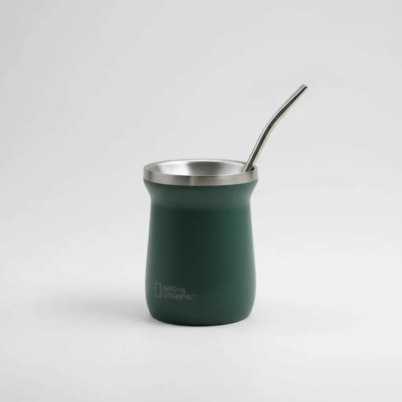Mate Acero Inoxidable 230ml Con Bombilla Térmico Matera verde