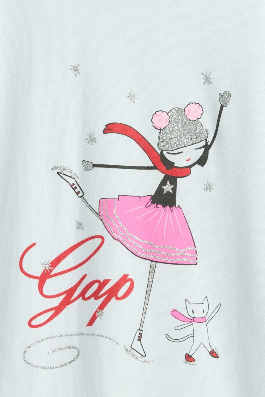 Remera Logo Gap Toddler Niña Serene Blue