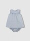 Vestido Denim Con Bordados Piedra