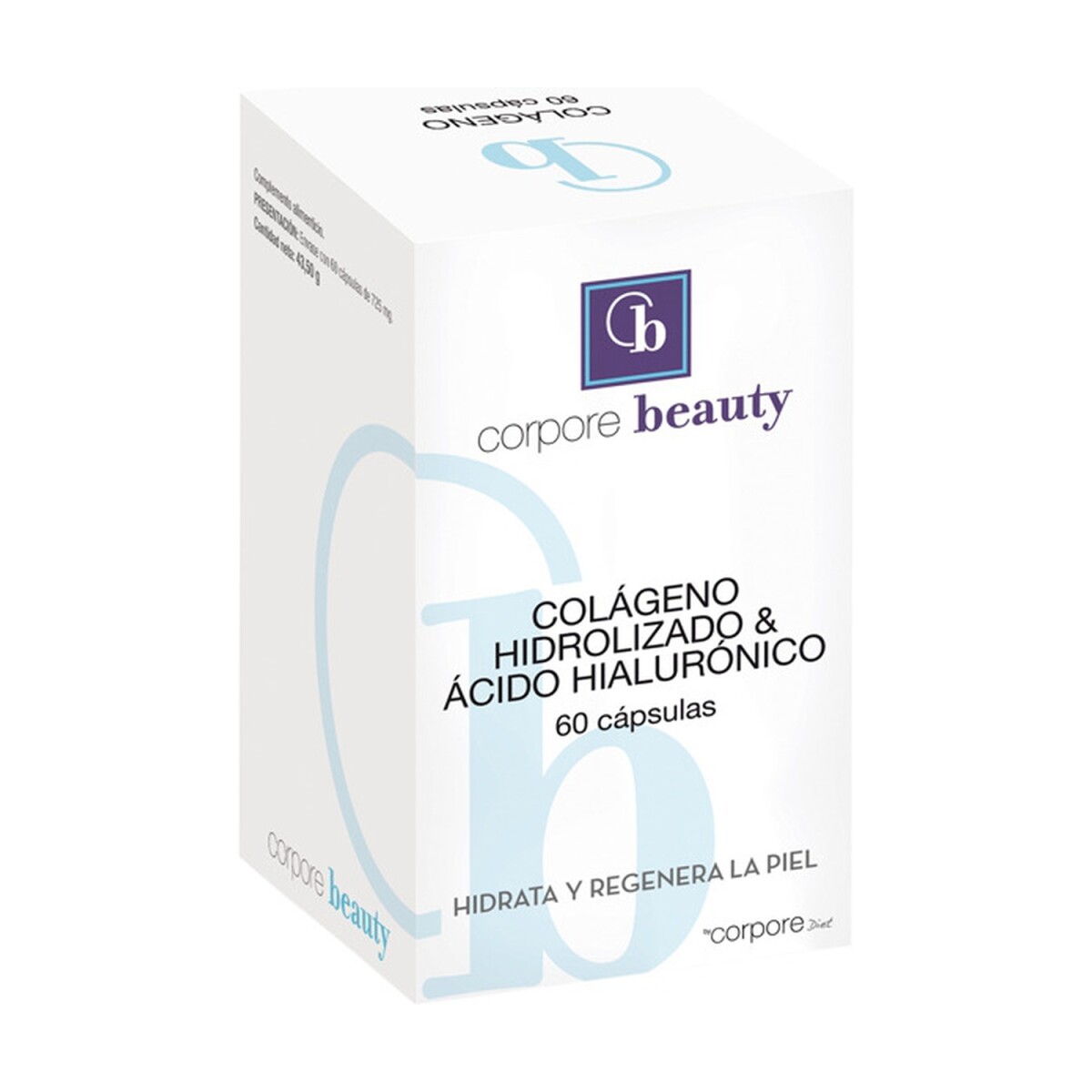 Colágeno Hidrolizado+ác. Hialuronico Corpore Beauty 60 Caps. 