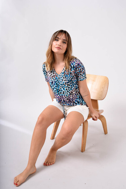 Pijama Manga Corta Animal Print