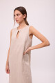 VESTIDO POLK LONG Beige
