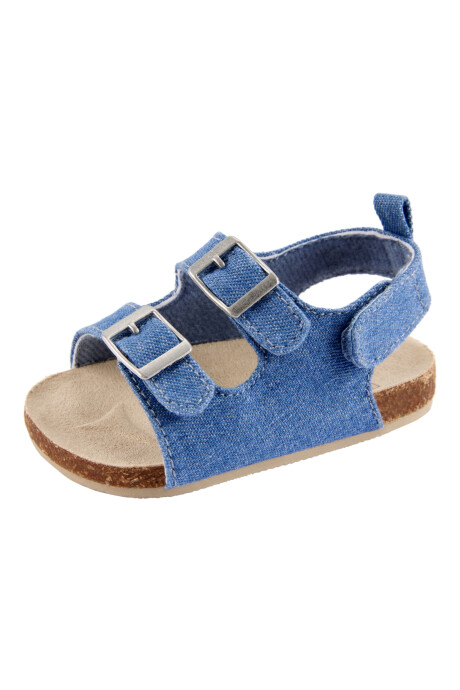 Sandalias de bebé, con velcro, chambray Sin color