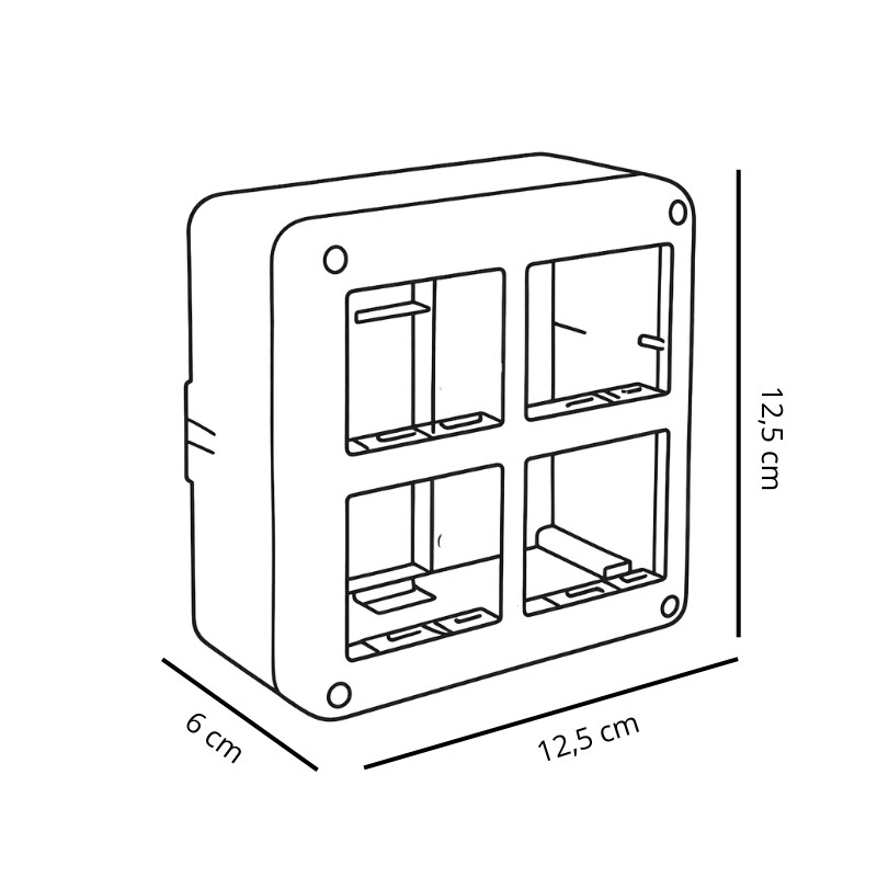 Caja Exterior Atenea 8 Módulos Blanca Caja Exterior Atenea 8 Módulos Blanco