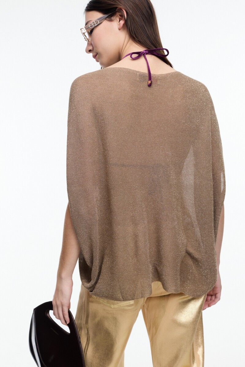 TOP CUADRADO LUREX Bronce